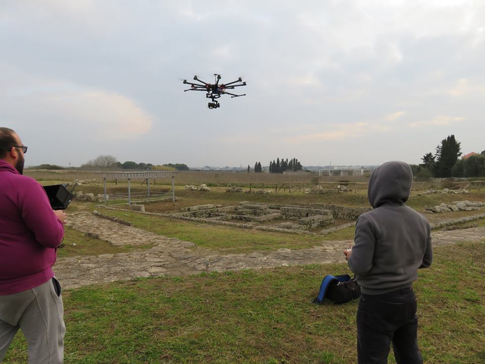 Sessioni di AEROFOTOGRAMMETRIA presso lo scavo di RUDIAE LECCE